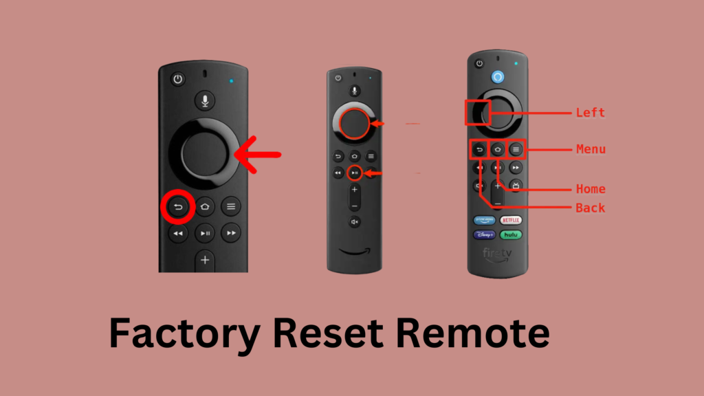 Factory Reset Remote: