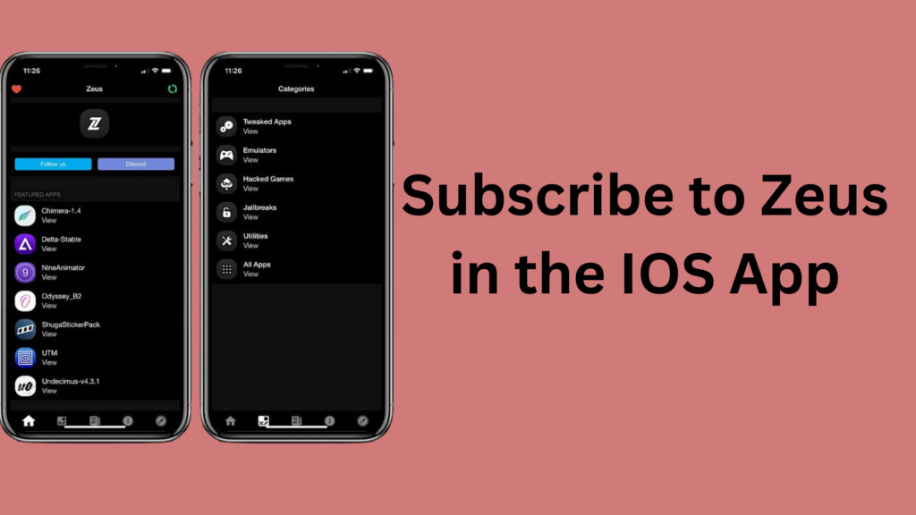 Subscribe to Zeus in the IOS App: