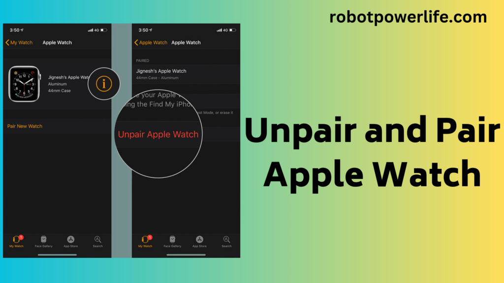 Unpair and Pair Apple Watch